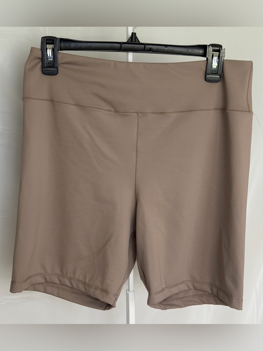 Better Together Biker Shorts Large Tan High Rise Yoga Shorts NWOT